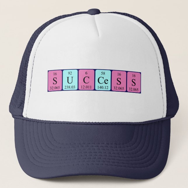 Success periodic table name hat (Front)