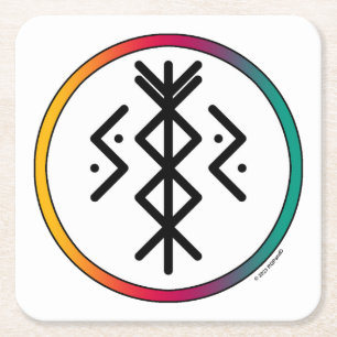 Success & Prosperity Bindrune Paper Coaster