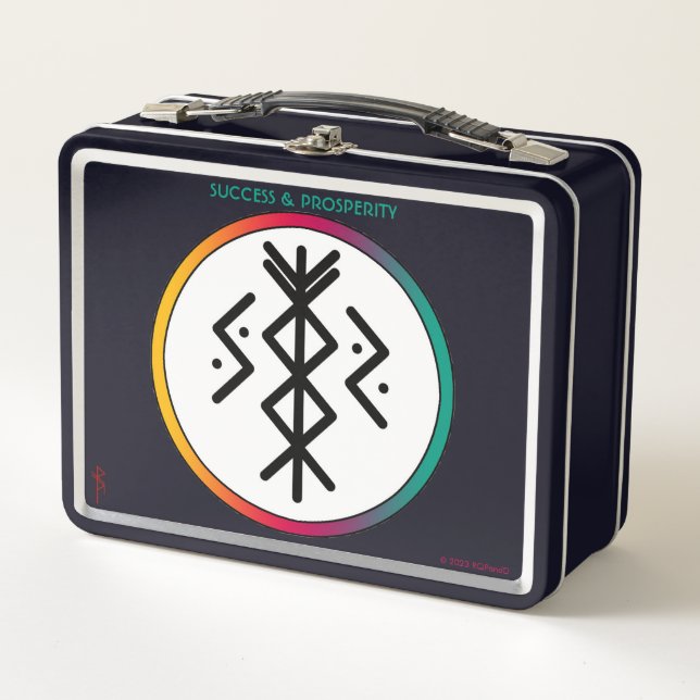 Success & Prosperity Bindrune #RuneKids Metal Lunch Box (Front)