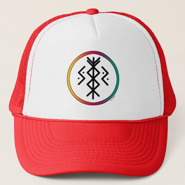 Success & Prosperity Bindrune Trucker Hat (Front)