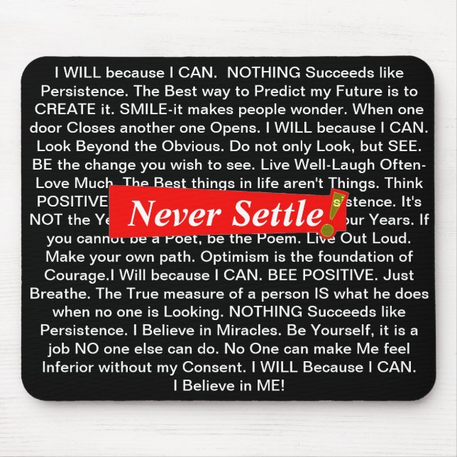 Success Speak Mouse Pad (Front)