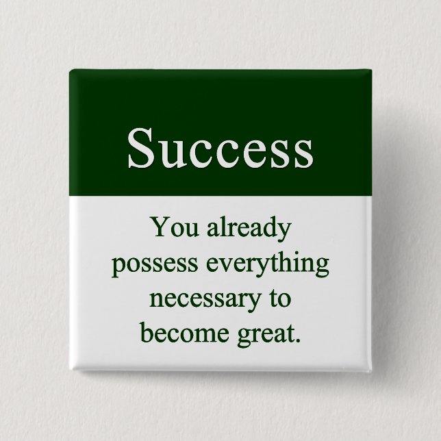 Success starts from within 2 inch square button (Front)