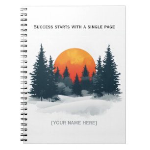 "Success Starts With A Single Page" Personalized Notebook