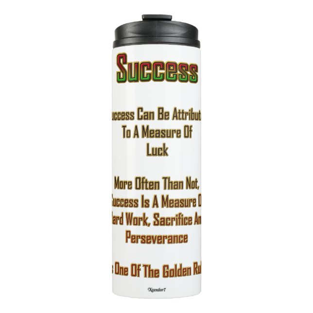 Success Thermal Tumbler (Front)