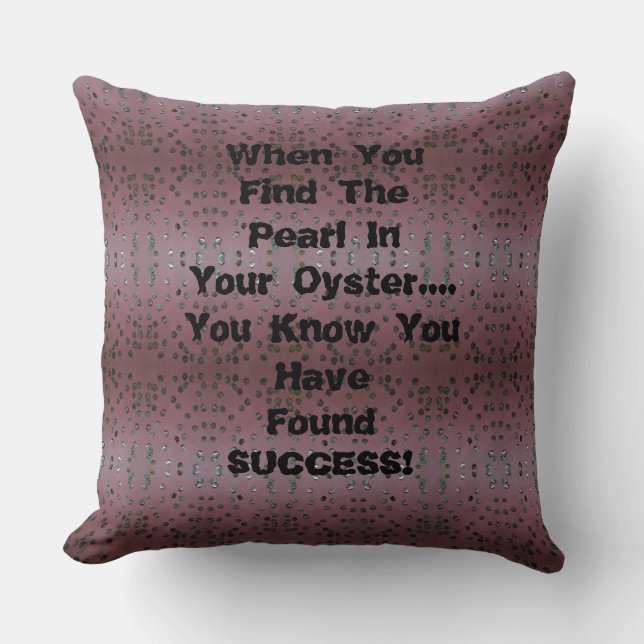 SUCCESS! THROW PILLOW (Front)