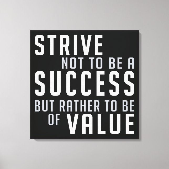 Success & Value Motivational canvas print (Front)