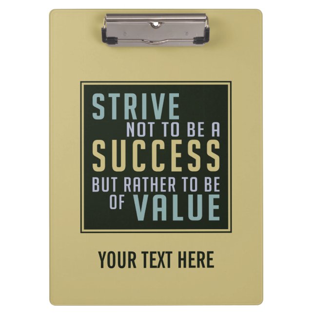 Success & Value Motivational clipboard (Front)