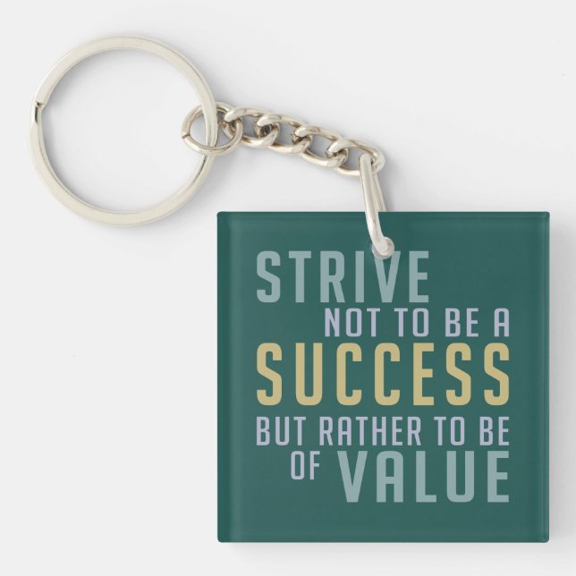 Success & Value Motivational key chain (Front)