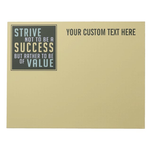 Success & Value Motivational notepad (Front)