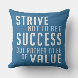Success & Value Motivational throw pillow