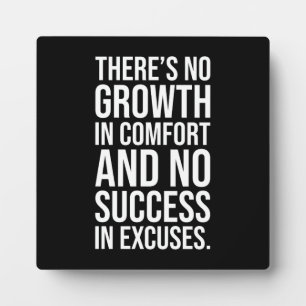 Success vs Comfort - Hustle Grind Motivational Plaque