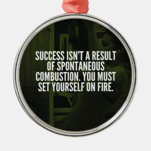 Success - Workout Inspirational Metal Ornament