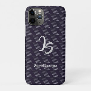 "Successful Businessman" Personal Silver Monogram iPhone 11 Pro Case
