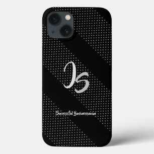 "Successful Businessman" Personal Silver Monogram iPhone 13 Case