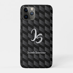 "Successful Businessman" Personal Silver Monogram iPhone 11 Pro Case