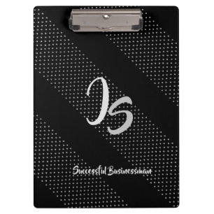 "Successful Businessman" Personal Silver Monogram Clipboard