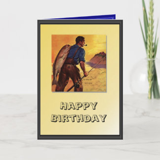 Successful fisherman card