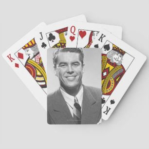Successful Man Playing Cards