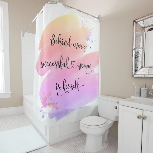 Successful Woman Quote Pink Watercolor Ombre Bold (In Situ)