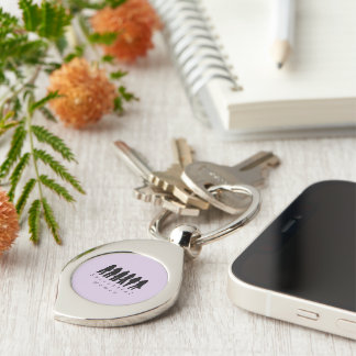 Successful Woman Silhouettes Metal Keychain