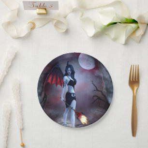 Succubus Fantasy Paper Plate