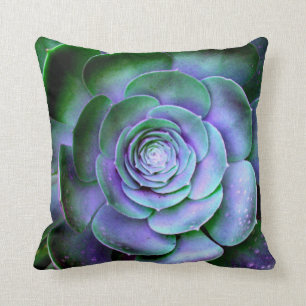 Succulent Abstract Fine Artsy Throw Pillow