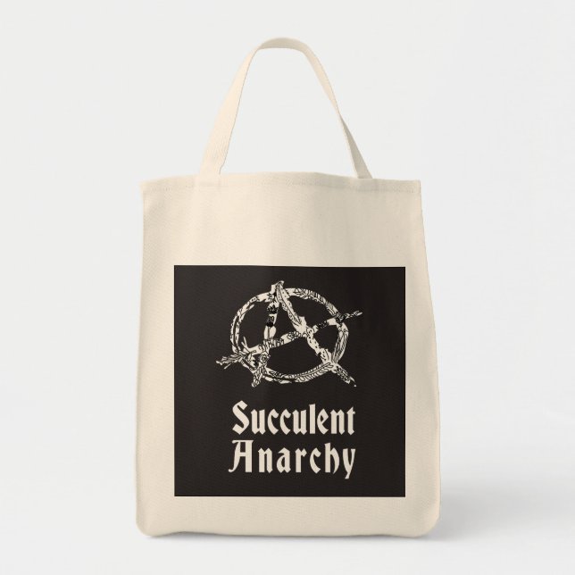Succulent Anarchy Grocery Tote (Front)