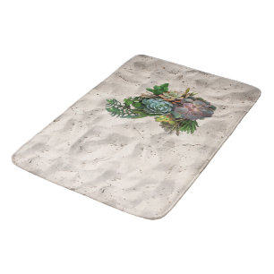 Succulent Art Bath Mat