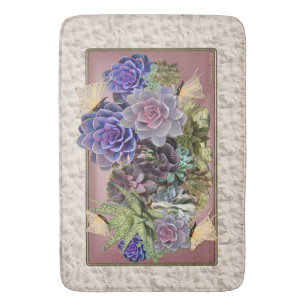 Succulent Art Bath Mat