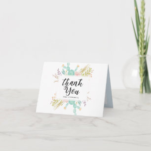 Succulent Bouquet   Thank You Card