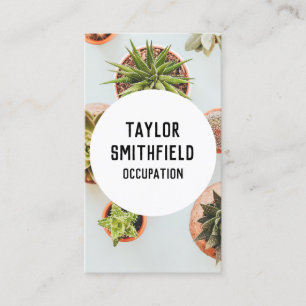 succulent  business card