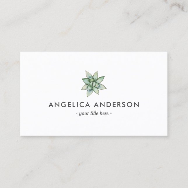 Succulent Business Card (Front)