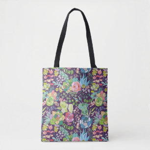 Succulent Cactus Gardening Tote Bag