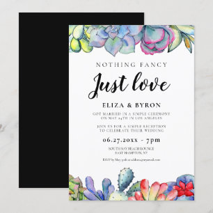 Succulent cactus Happily ever after party Invitation