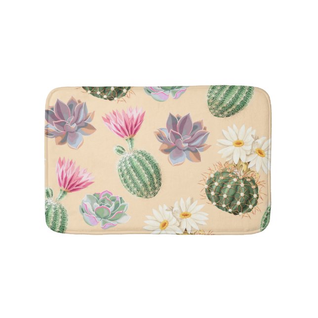 Succulent Cactus: High Detail Pattern Bath Mat (Front)