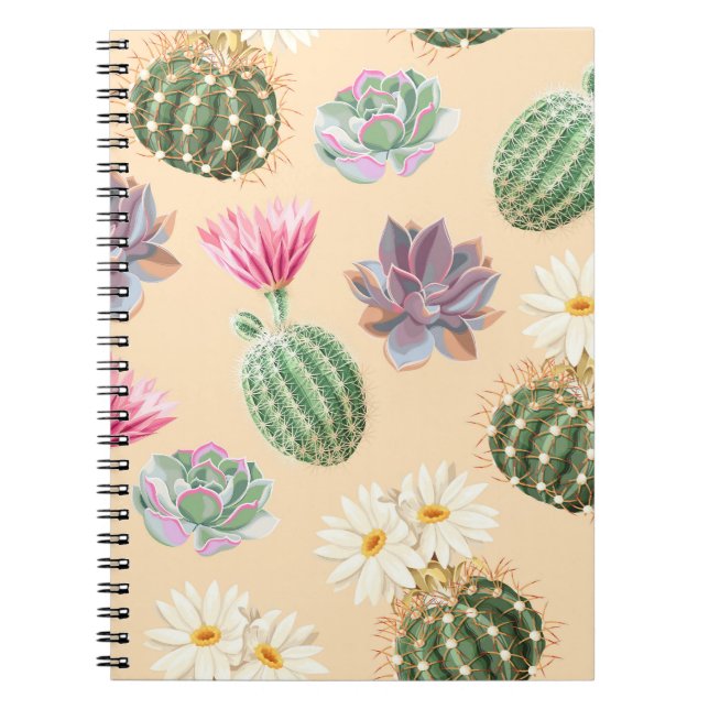 Succulent Cactus: High Detail Pattern Notebook (Front)