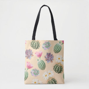 Succulent Cactus: High Detail Pattern Tote Bag