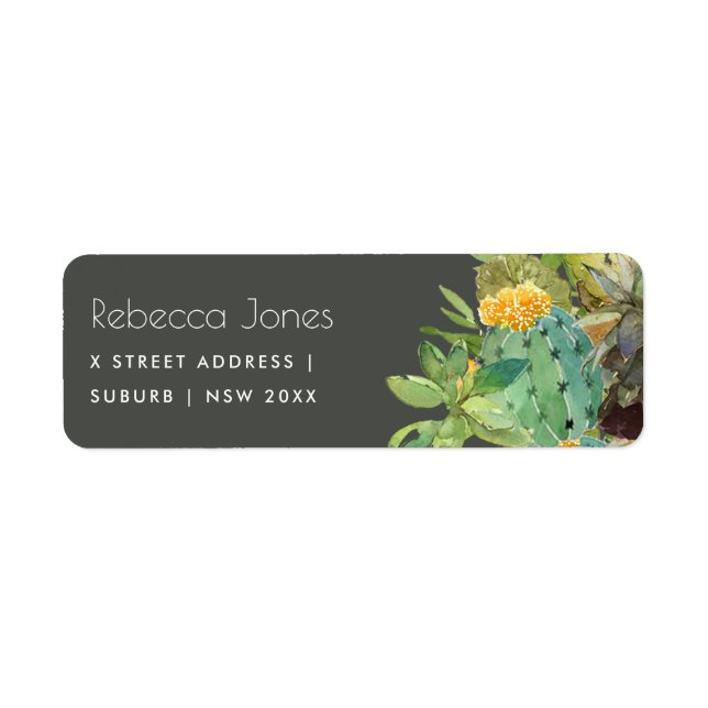 SUCCULENT CACTUS JARDIN FLORAL ADRESSE DE COULEUR  (Devant)