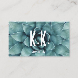 succulent cactus modern artsy grunge business card