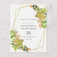 SUCCULENT CACTUS ORANGE WATER SAVE THE DATE