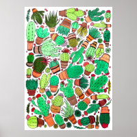 Succulent Cactus Potted Plants Green Cacti Garden