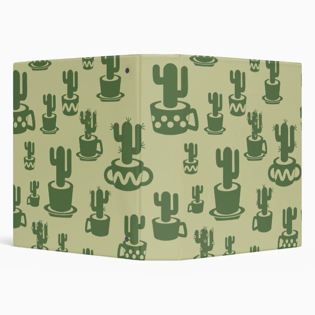 Succulent cactus silhouette in cups and pots binder (Background)