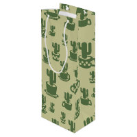 Succulent cactus silhouette in cups and pots 