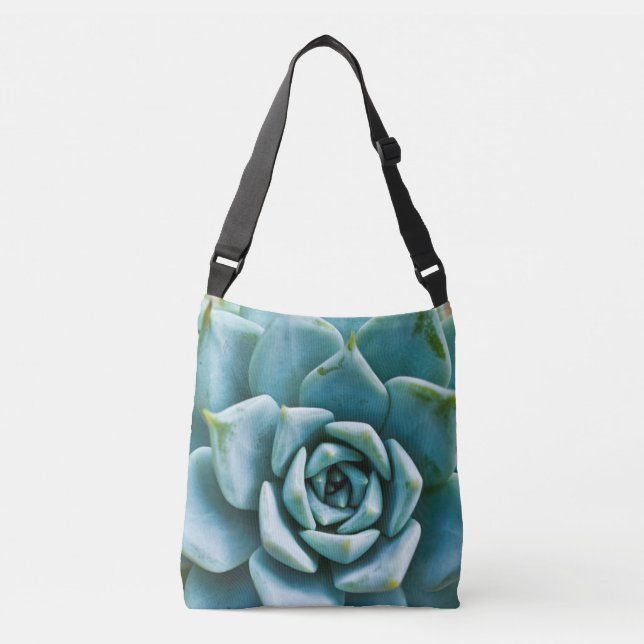 Succulent Closeup Crossbody Bag (Front)