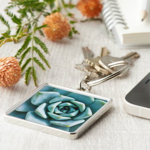 Succulent Closeup Keychain