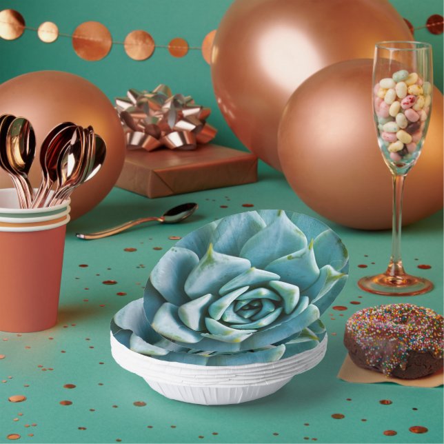 Succulent Closeup Paper Plate (Multi)