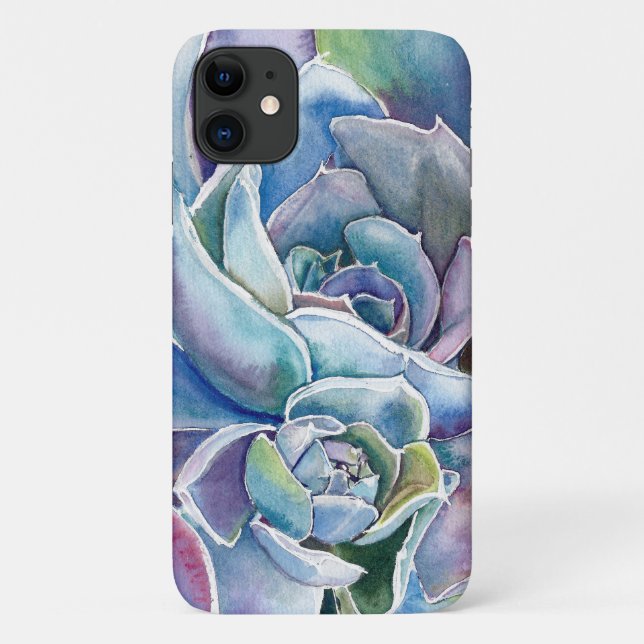 Succulent coque iphone Echeveria "Blue Sky" (Dos)
