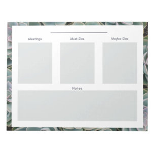 Succulent Daily Planning Notepad