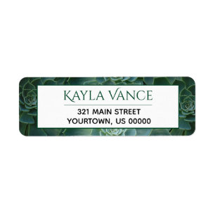 Succulent Desert Tropical Plant Botanical Label