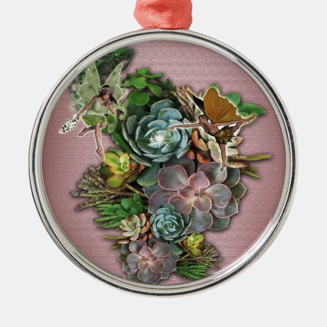 Succulent displays metal ornament (Front)